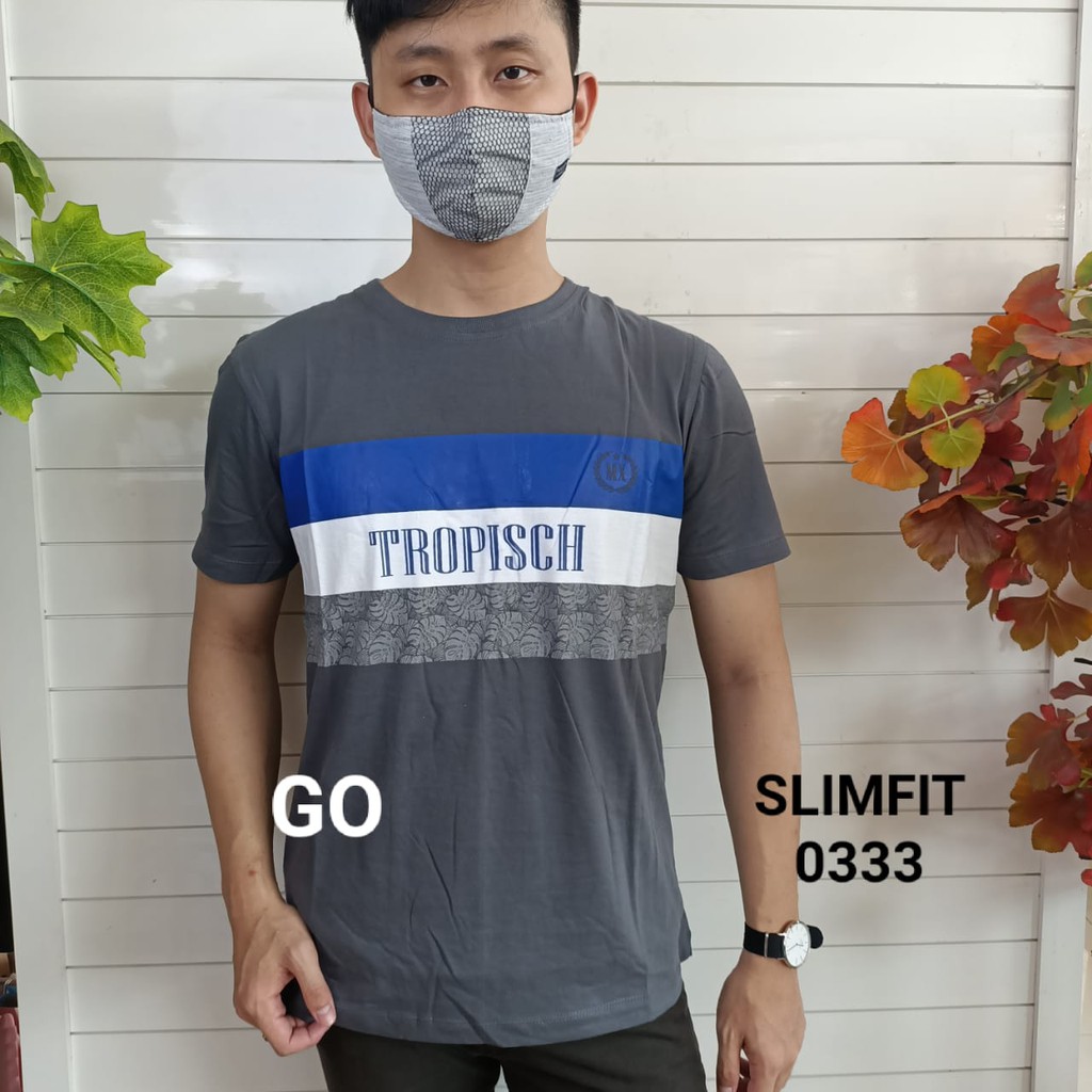 gof MAXMILLIAN KAOS B (Slimfit) Pakaian Pria Atasan Kaos Oblong Santai Original Lengan Pendek