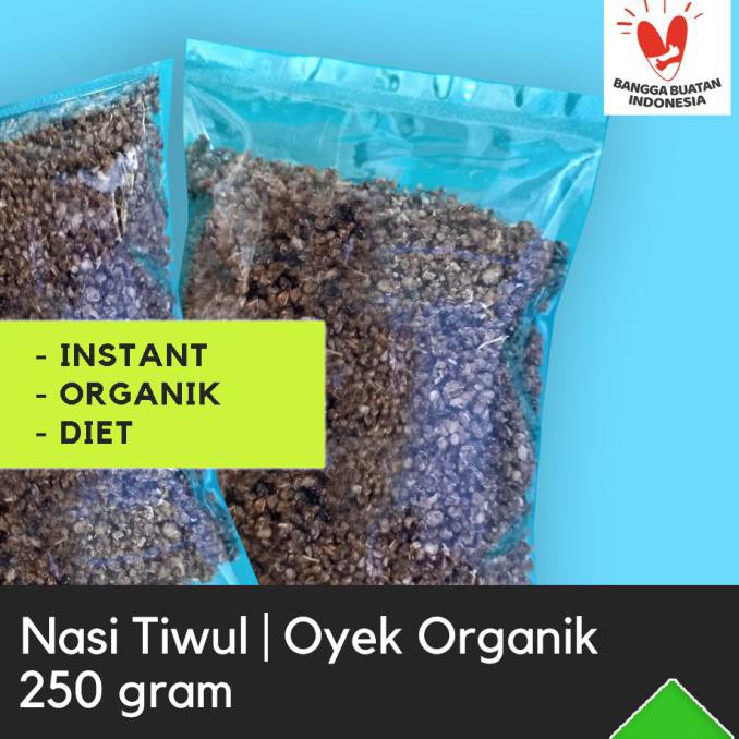 

Limited Stock Nasi Tiwul Oyek Instan Organik, Nasi Singkong, Nasi Diet 250 Gram