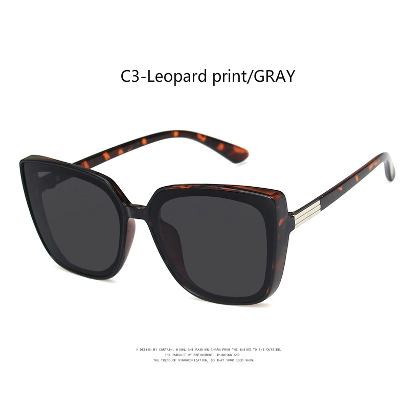 Fashion square frame European and American cat-eye thick-rim sunglasses