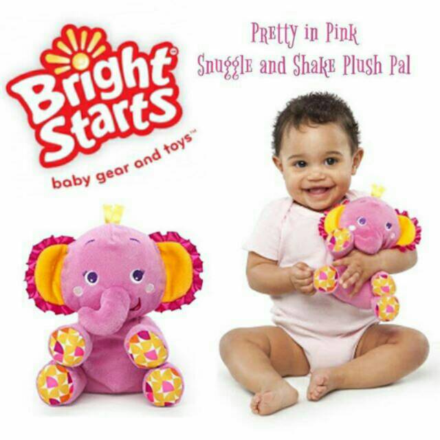 Pretty in pink snuggle and shake plush pal