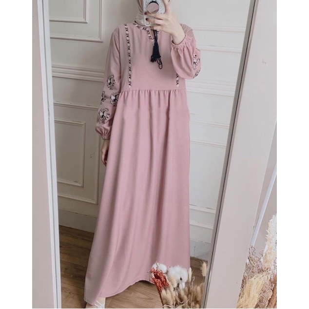 BELVA BORDIR MAXI DRESS / BELOVA BORDIR MAXI DRESS JUMBO / GAMIS BORDIR JUMBO