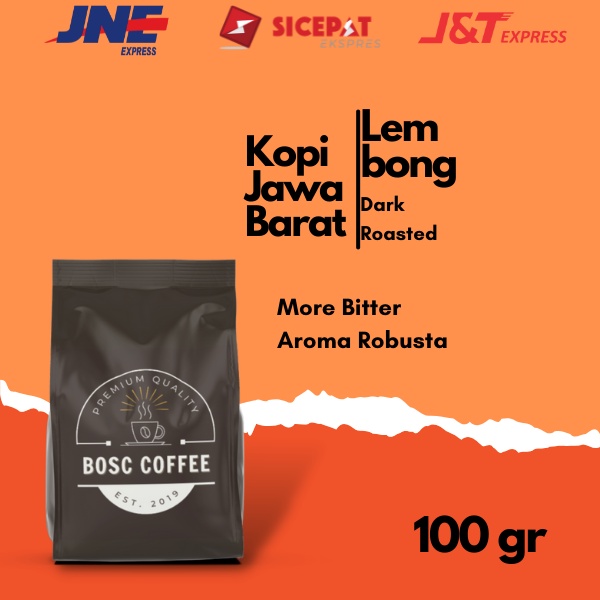 

Biji Kopi Robusta 100 gr Jawa Barat - Lembong Grade 1 Roast Beans 100% Biji Kopi Berkualitas