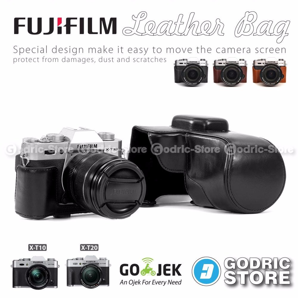 Fujifilm X T10 XT10 X T20 XT20 Leather Bag Case Tas Kamera R76