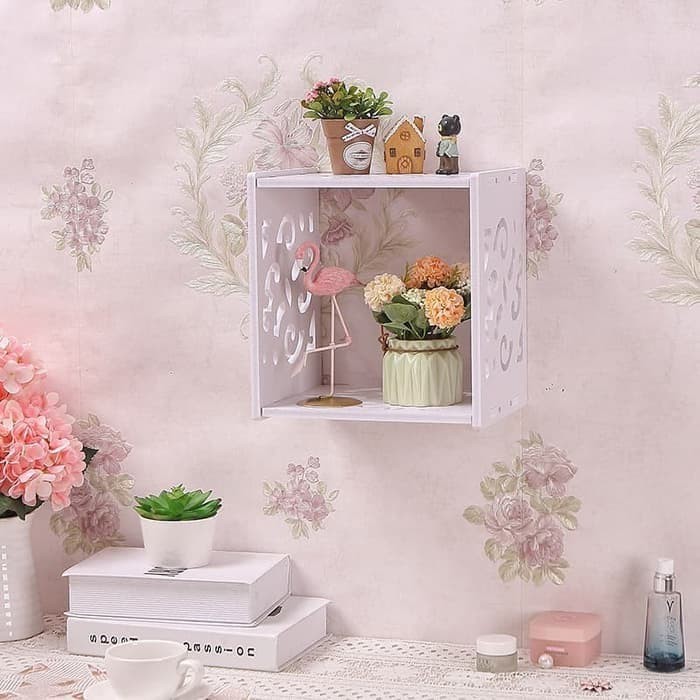 Rak Kubik 1 Ruang Rak DInding Shabby Chic Dekorasi Ruangan MB764