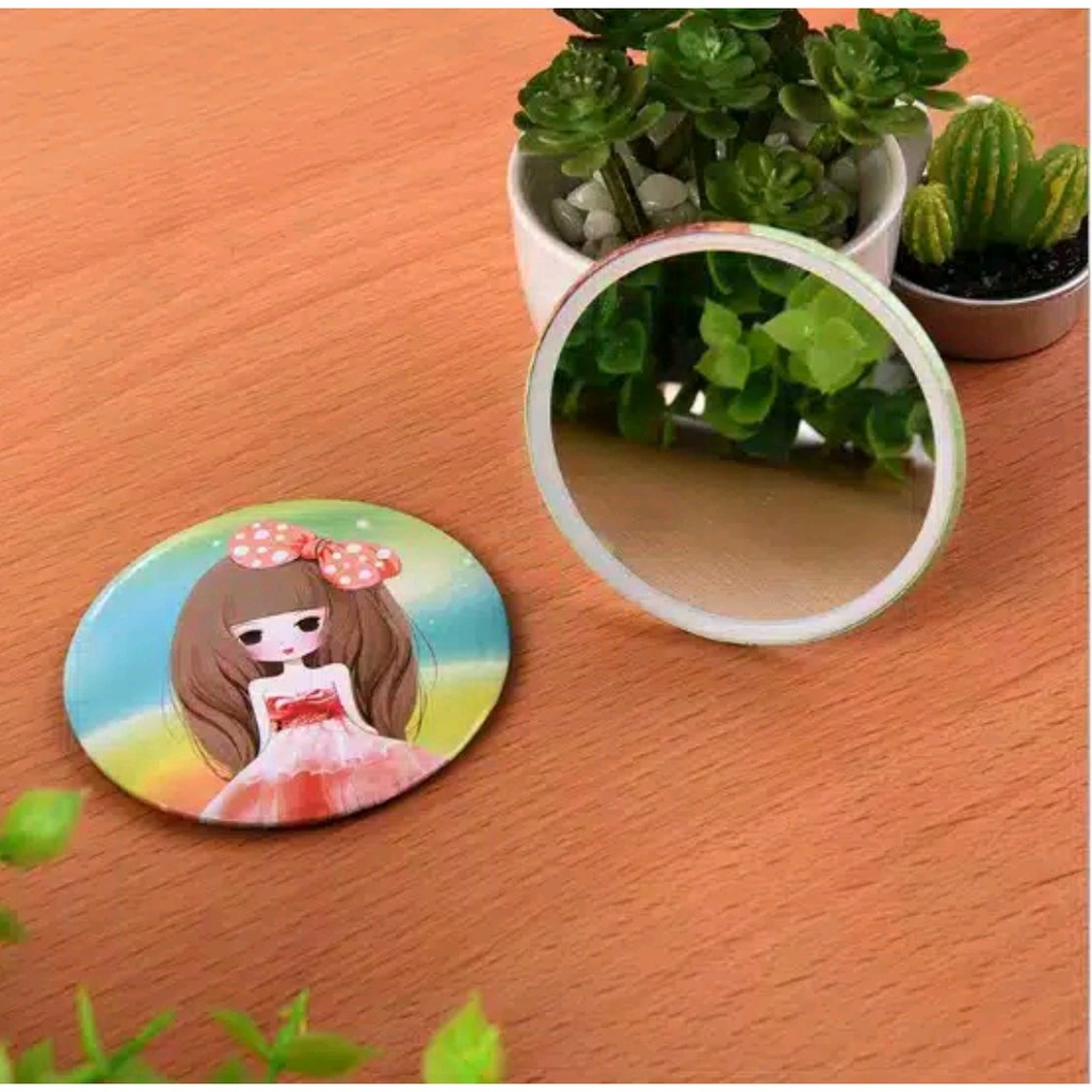 DILAPAKKU-CERMIN BULAT CERMIN RIAS CERMIN MAKE UP CERMIN KECIL CERMIN HIAS CERMIN MINI-7