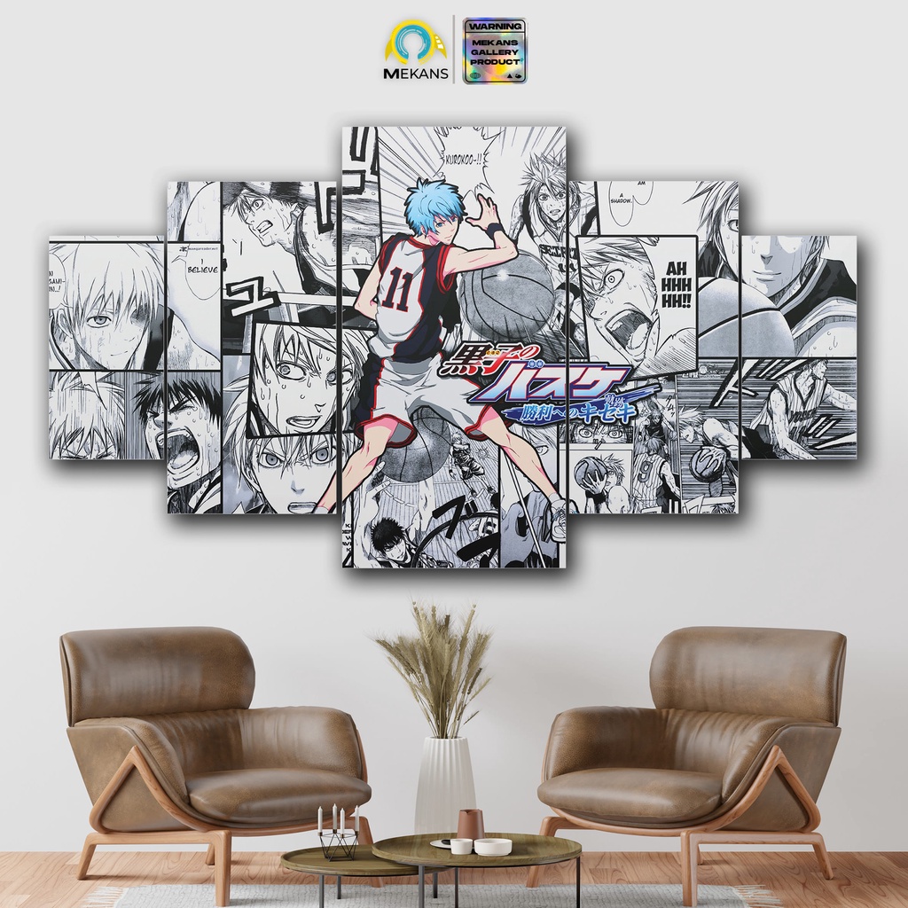 MEKANS 1 SET  Pajangan Hiasan dinding KUROKO NO BASKET TETSUYA 5pcs  Poster Kayu Wall Decor