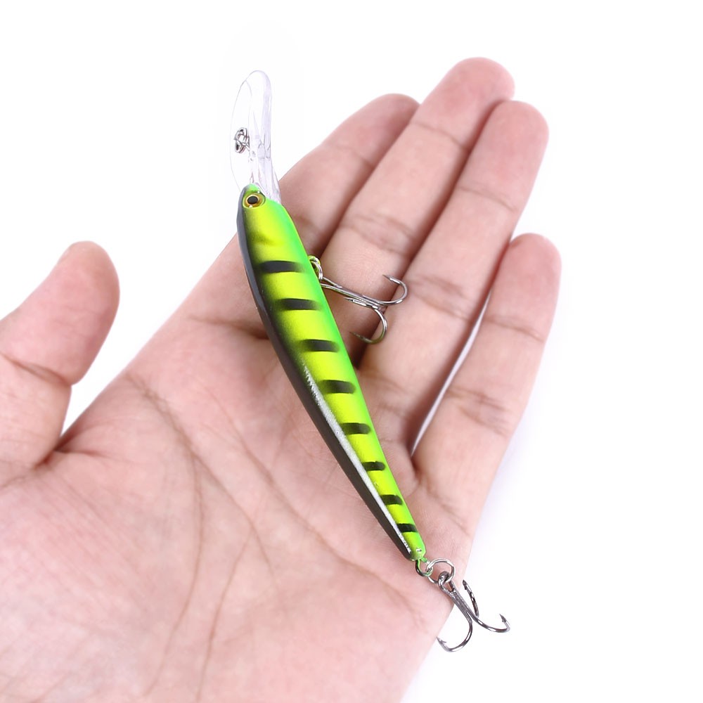 HENGJIA New 10Pcs Minnow Umpan Pancing 12.5cm/10g Swimbait Fishing Lure Ikan Kail Bait Bass Tackle