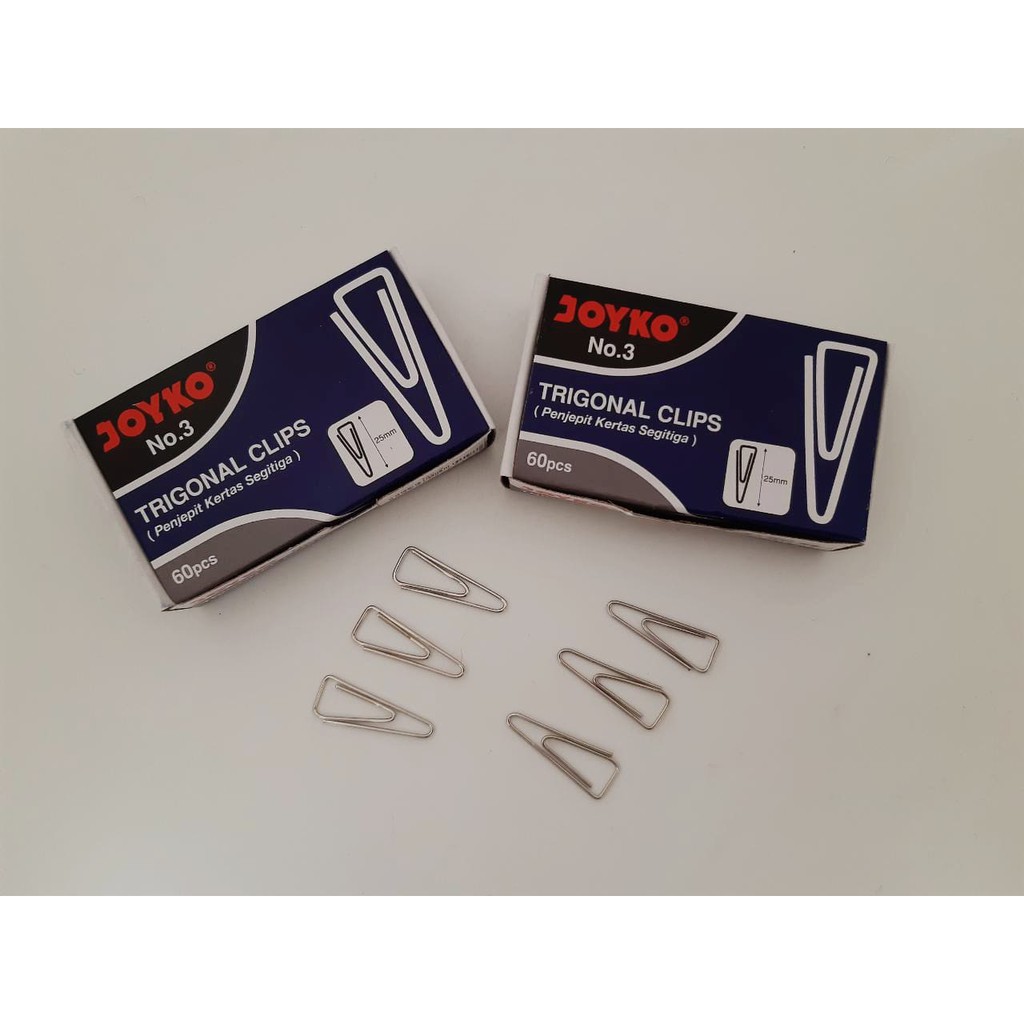 

Trigonal Clip Joyko No 3 (Grosir 10pc @1.650)/Klip Kertas/Paper Clip/Penjepit Kertas