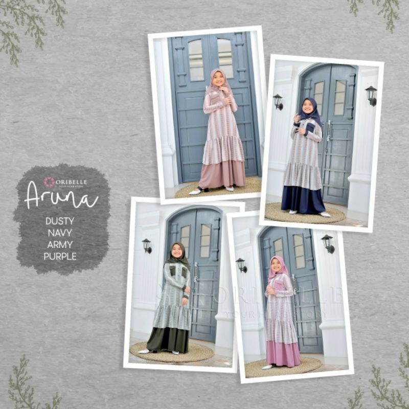 ARUNA BY ORIBELLE/ SETELAN ROK MUSLIM ANAK/ BAJU MUSLIM REMAJA/ SETELAN MUSLIM ANAK TANGGUNG