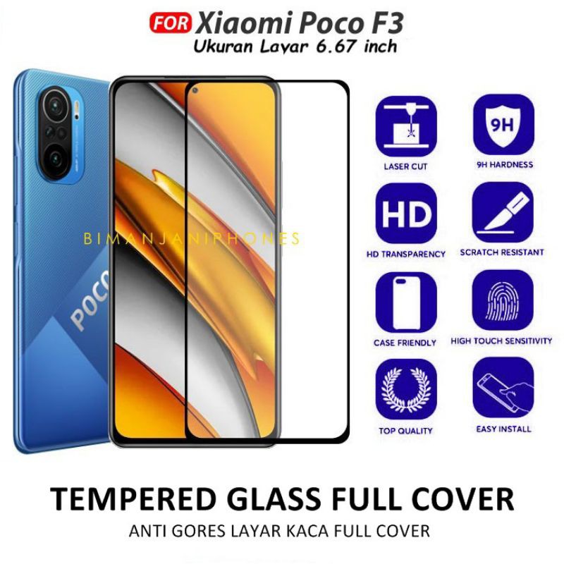 Xiaomi Redmi 9T Poco X3 NFC X3 Pro F3 M3 Tempered Glass Full Cover Anti Gores Kaca Screen Guard