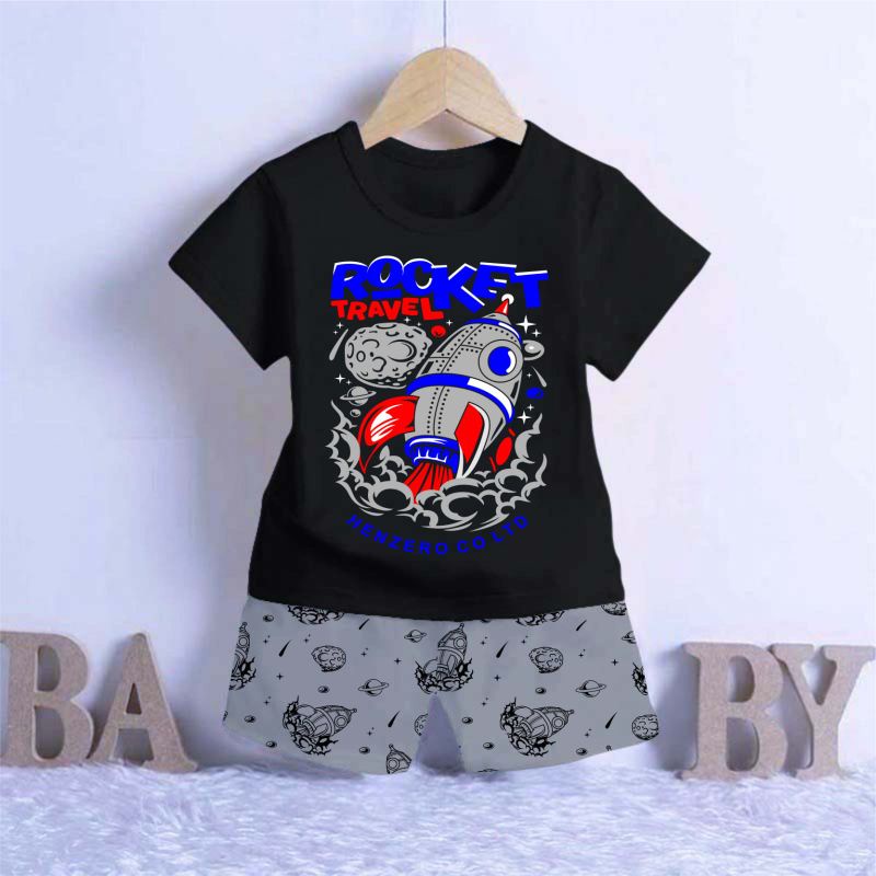ODOM SETELAN BAJU ANAK BAYI / SET BAJU BAYI LAKI LAKI UMUR 1-4 TAHUN-ROCKET
