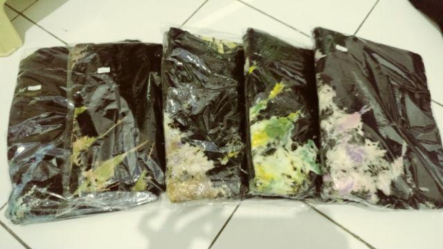 Bisa Pilih Warna Td2 Gamis Kaos Pelangi Tiedye Batik Payung Jumbo Syari
