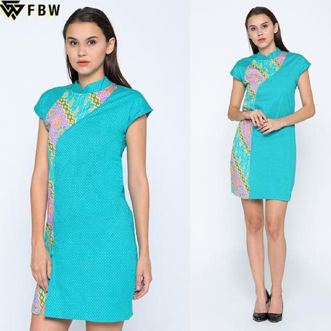BARANG MURAH DRESS IMLEK KATUN SHANGHAI FASHION - FBW SHANGHAI CAP SLEEVE CHEONGSAM KEBURU HABIS..
