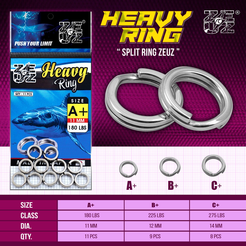 Ring Pancing SPLIT RING PANCING ZEUZ HEAVY RING - KUAT AWET