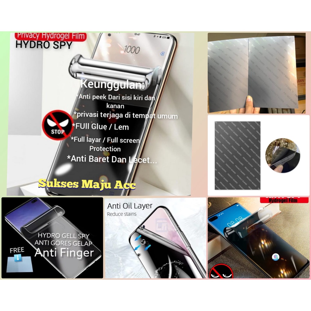 hydro gell spy matte  anti gores lentur spy privacy  for xiaomi poco f4 gt   f4   f3   f2 pro   poco