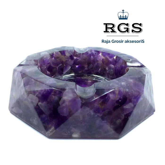 [Bayar Di Tempat] RGS Asbak Batu Kecubung Asli Natural Super Keren Super Ekslusif