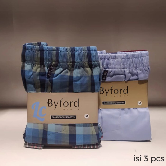 Celana Boxer Pendek byford Cotton Original - S