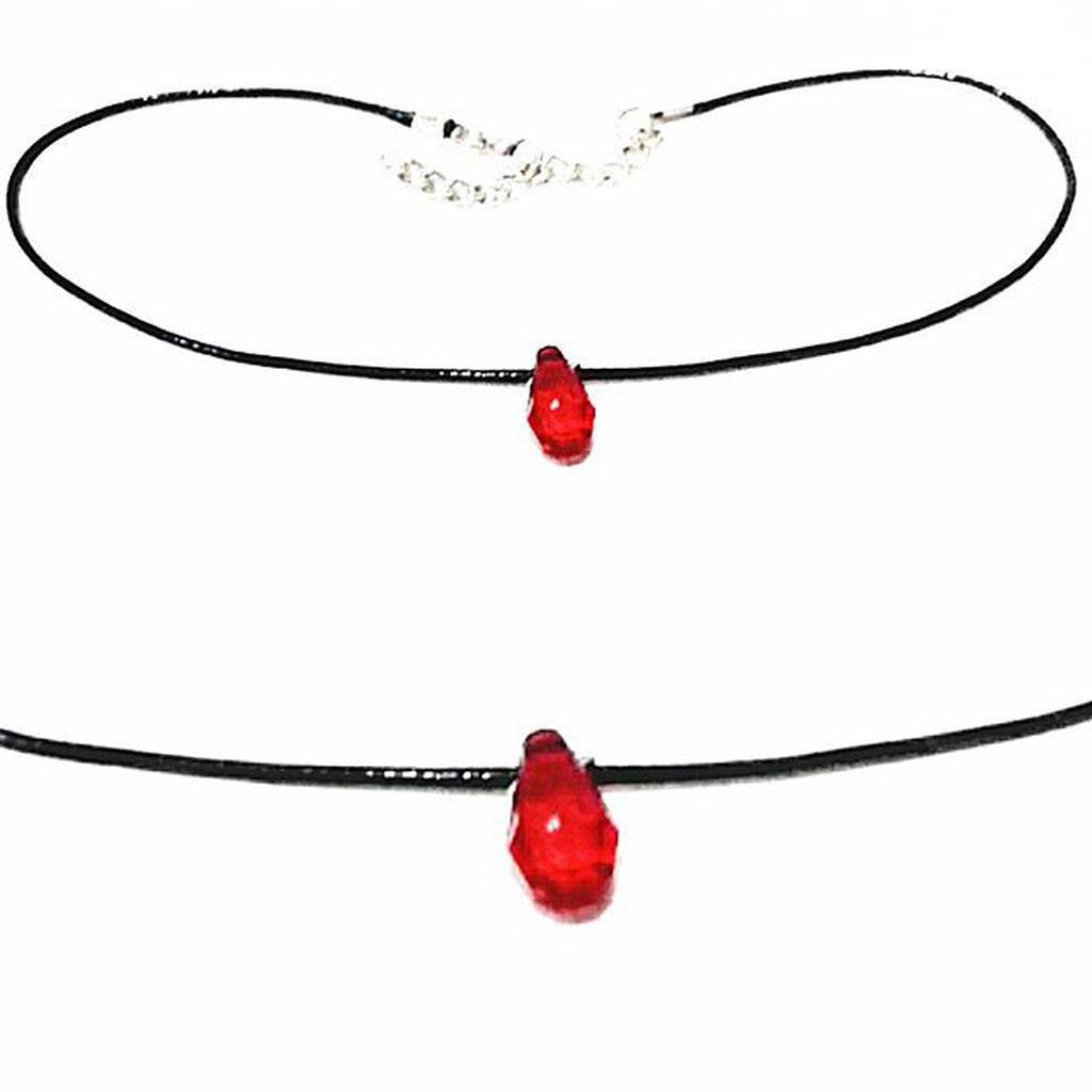 Baby Choker Necklace Red Crystal | Kalung Handmade