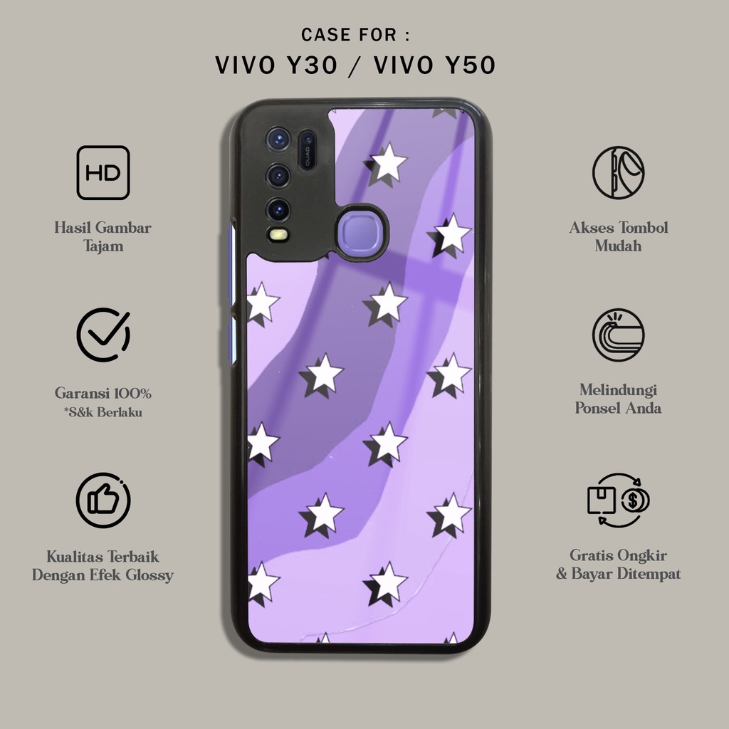 Case Vivo Y30/Y30I/Y50 - Casing Vivo Y30/Y30I/Y50 Terbaru [ PURPLE ] Silikon Vivo - Case Hp Vivo Y30