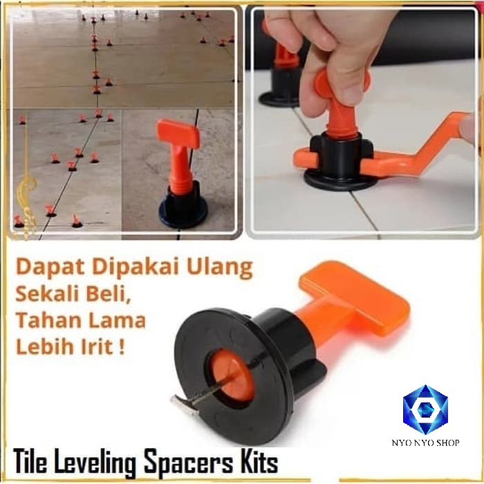 Nat Perata Pengatur Jarak Level Keramik Granit Dinding Lantai Leveling Tile Spacer