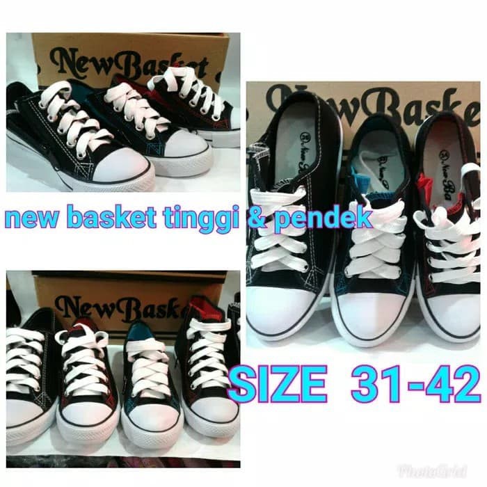 Sepatu sekolah New basket Resleting pendek tinggi