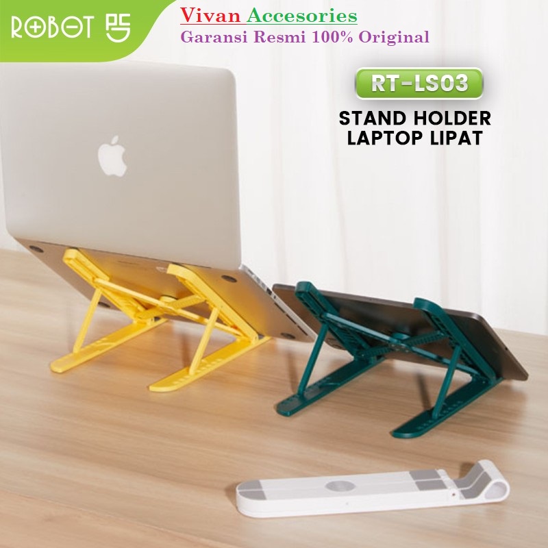 ROBOT RT-LS03 Stand Holder Laptop Tablet Portable Lipat Anti Slip LS03