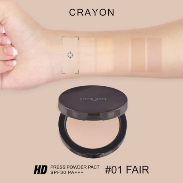 CRAYON HD Press Powder Pact SPF 30 PA +++ Thailand / Compact / Bedak Padat Wajah / Full Coverage