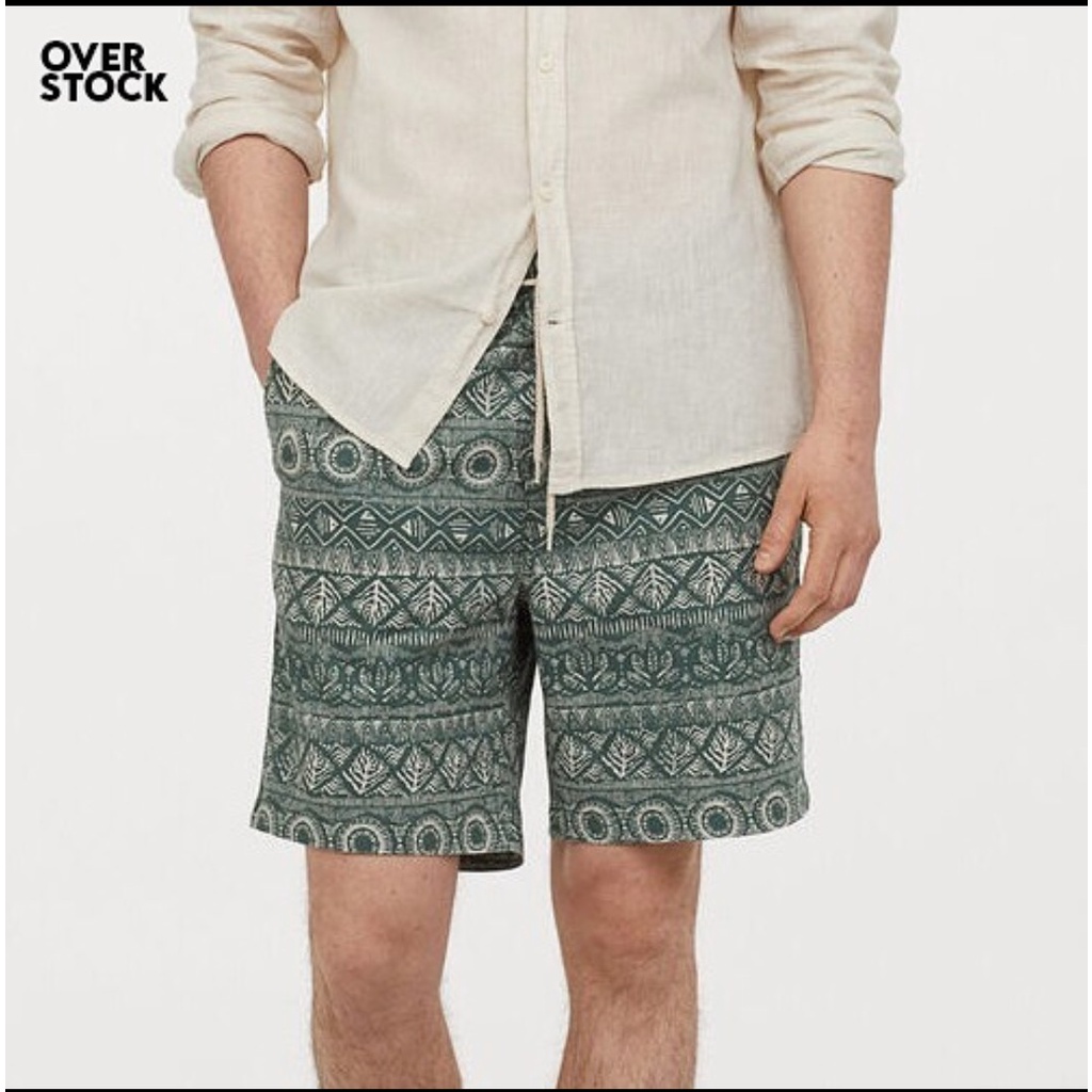 H&amp;*M Knee-Lenght Cotton Linen Blend Short