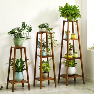 Ruang tamu multi layer rak bunga lantai kayu solid balkon Ruang tamu multi layer rak bunga lantai kayu solid balkon