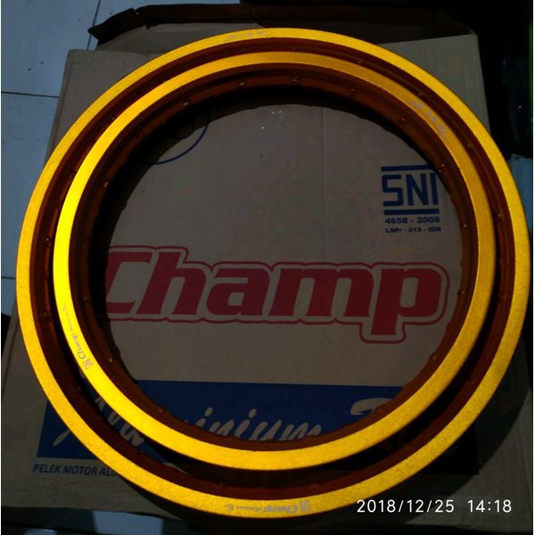 Velg Champ Ukuran 185 -160 Ring 18-21 Warna Gold