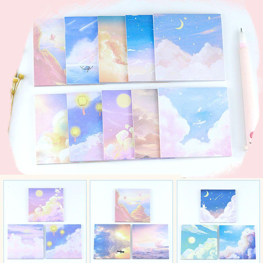 Preva Memo Pad Pemandangan INS Styles Scrapbooking Perlengkapan Kantor &amp; Sekolah Daun Longgar Notepad
