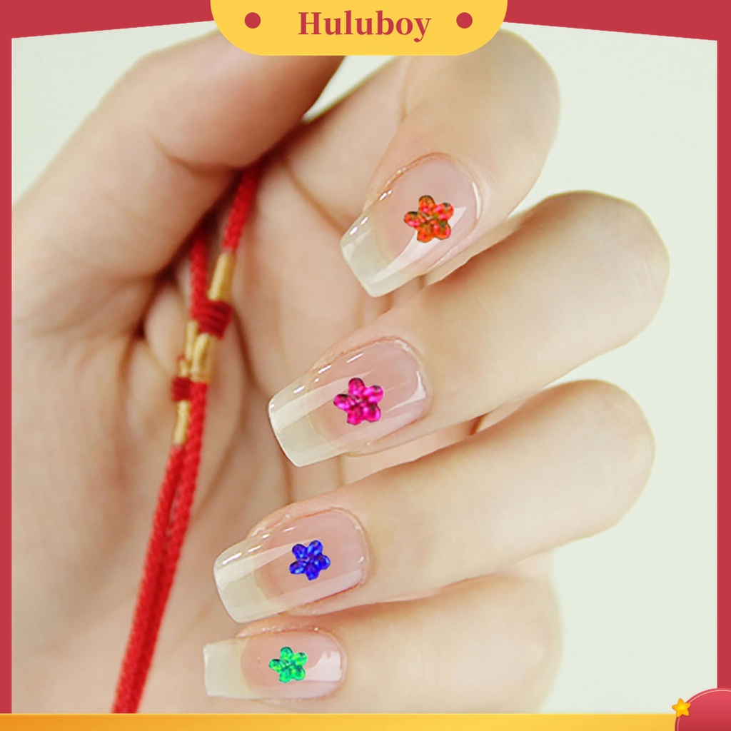 Huluboy Huluboy♡ 1 Roda Stiker Kuku Bahan Akrilik Warna-Warni Untuk Dekorasi Nail Art