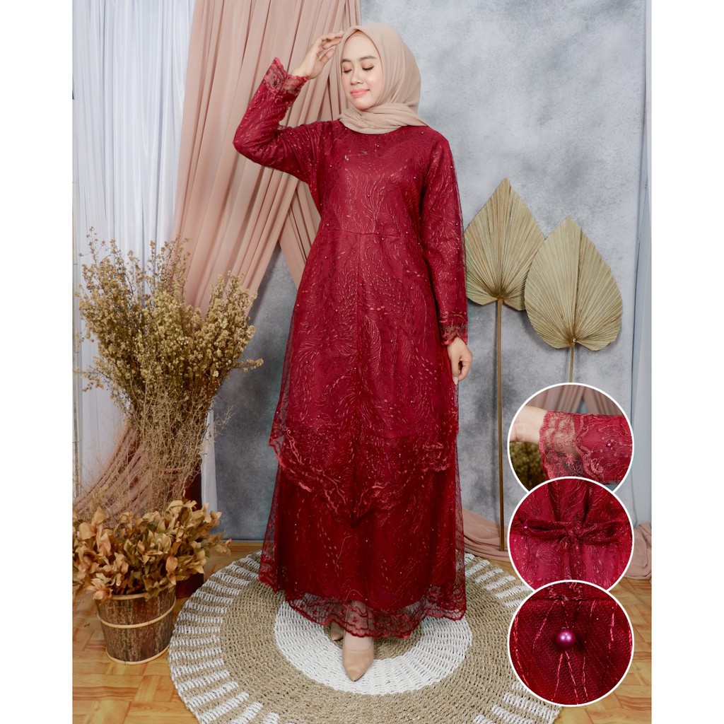 kebaya Kirana bordir - mimimumu - Dress casual - Kebaya - Kebaya brokat