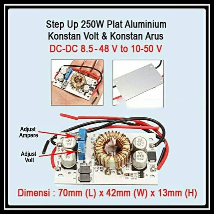 Step Up Module Boost Converter 10A 250W CC CV Power Supply Driver LED