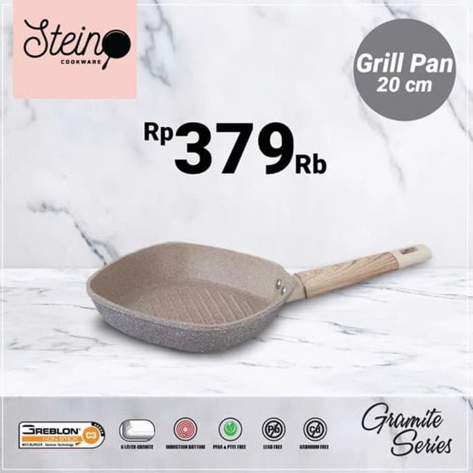 STEIN COOKWARE GRILL PAN 20CM / ALAT MASAK / PERALATAN MASAK / STEIN COOKWARE / STEIN