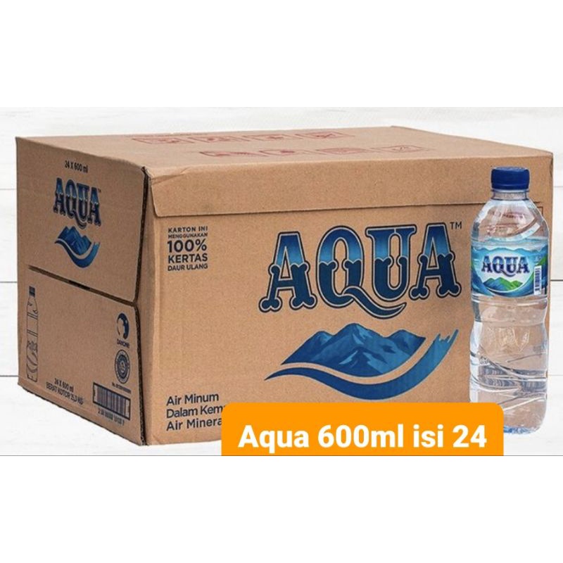 AQUA Air mineral 600ml 1dus isi 24 ml