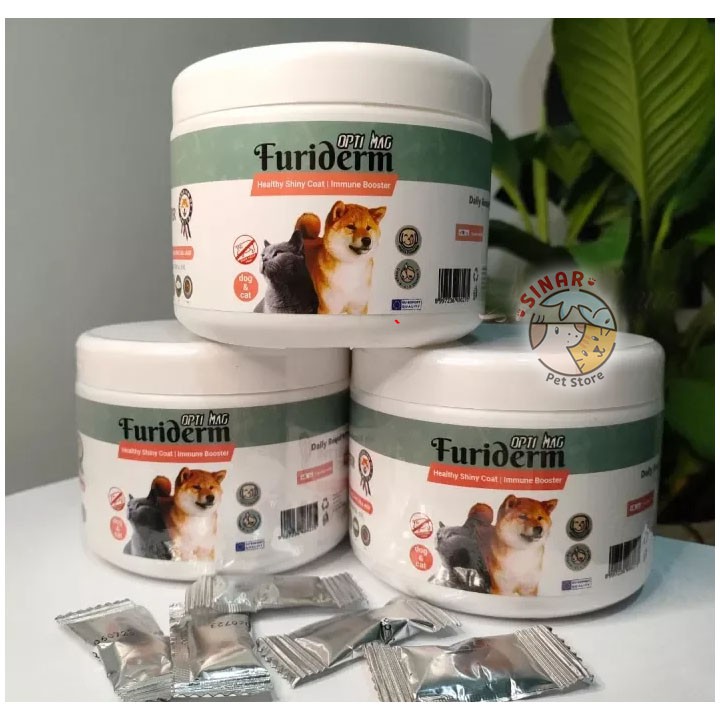 Furiderm Ecer per Sachet 2ML Vitamin Bulu Anjing Kucing Fish Oil  OPTIMAG FURIDERM OIL Supplement For Dog And Cat