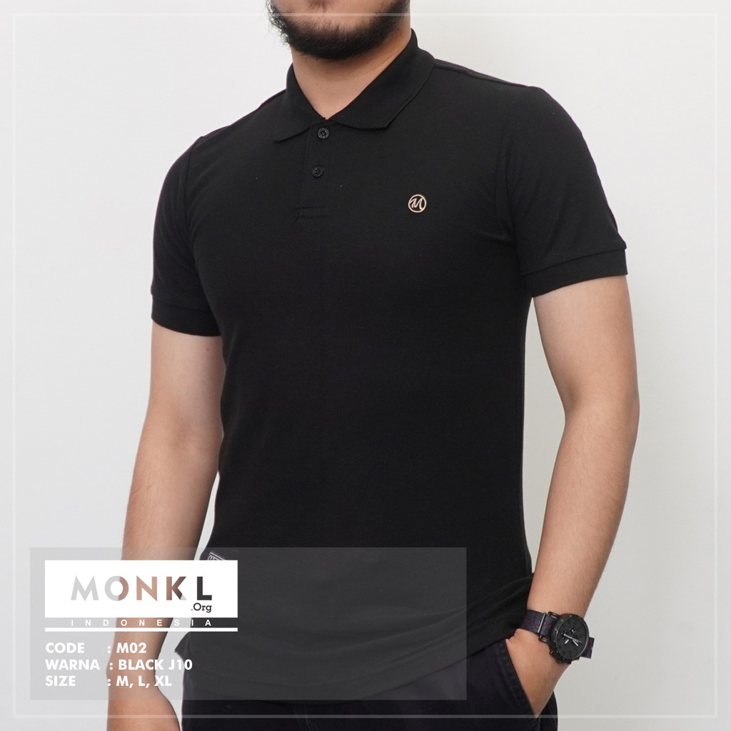 TERLARIS  BAJU KAOS PRIA BASIC MEREK MONKL BAHAN ADEM MENYERAP KERINGAT M-02