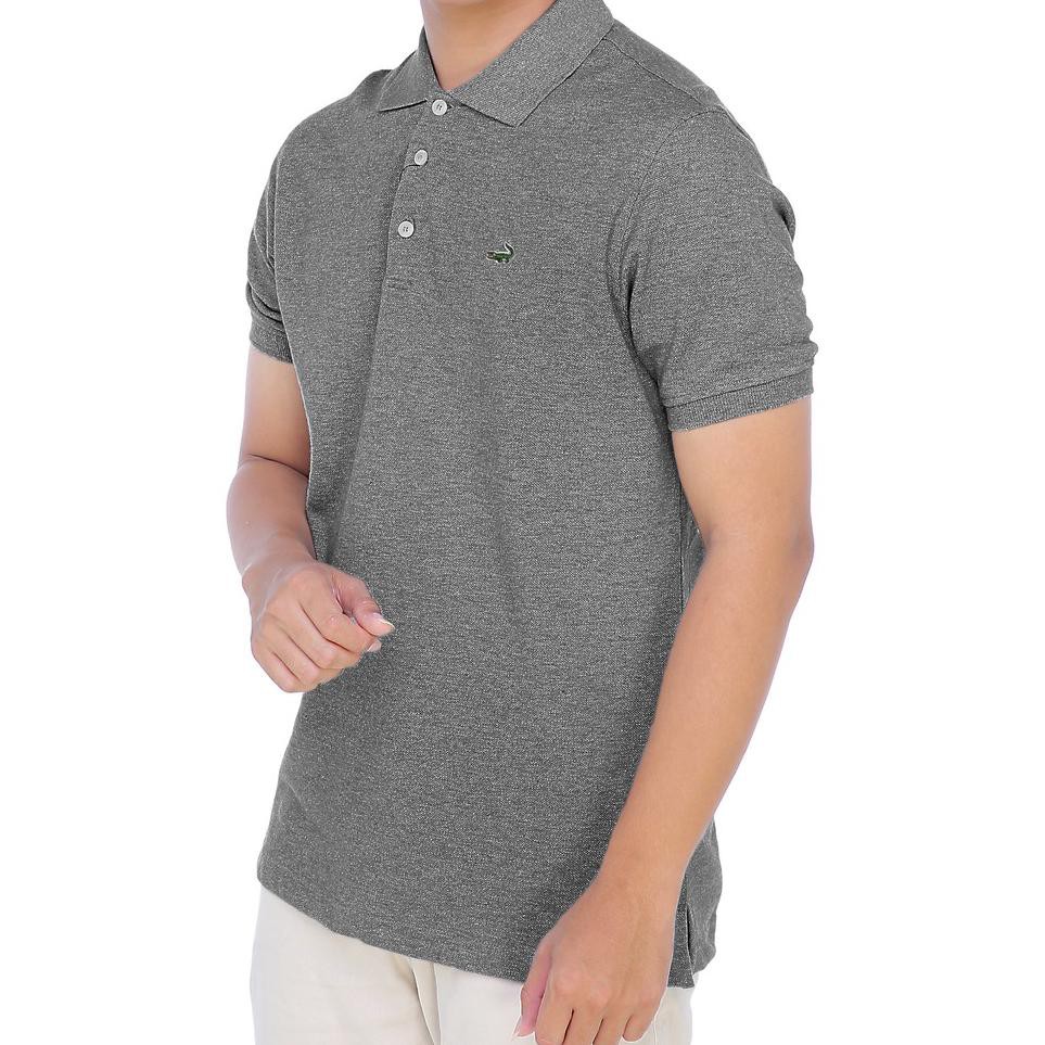  w5 Crocodile  CLAS Grey Baju Kaos  Kerah Pria  Men Polo 