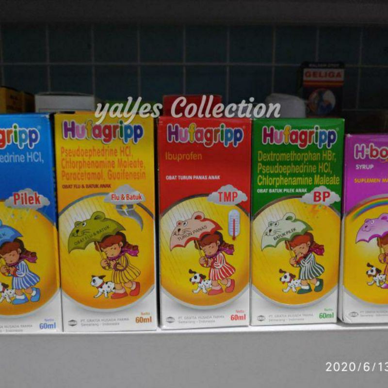 Hufagrip sirup anak 60ml batuk pilek demam panas