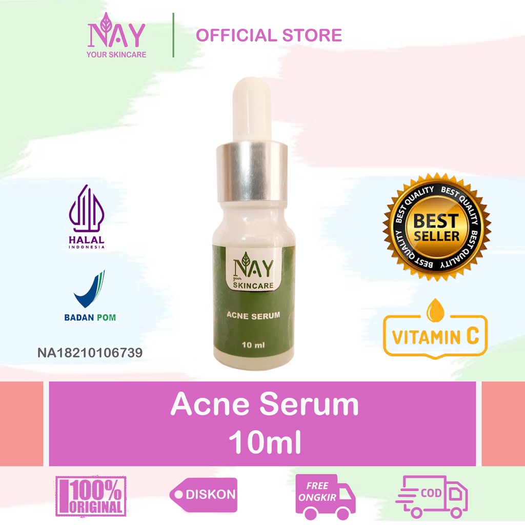 ACNE SERUM 10 ML | SERUM JERAWAT DAN BRUNTUSAN | NAY SKINCARE