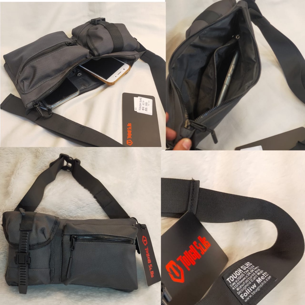 TOUGH SLASH WAISTBAG 817 TAS PINGGANG TOUGH CANVAS SELEMPANG WAIST TUF TOUGH TAF TAS PINGGANG