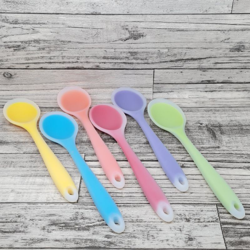 small silicone cooking spoonela / sendok oval kecil tebal 21cm