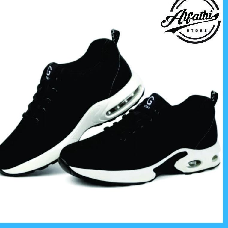 Paling Sesuai - Sepatu Safety Sneakers Sport Guyisa Black White