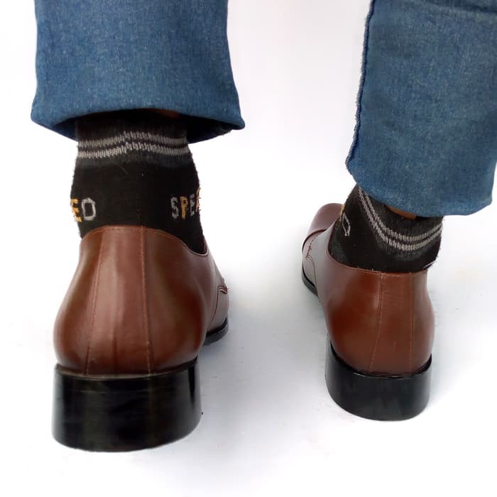 Rasheda Sepatu Kulit Asli Pantofel Pria Formal Lancip L 03