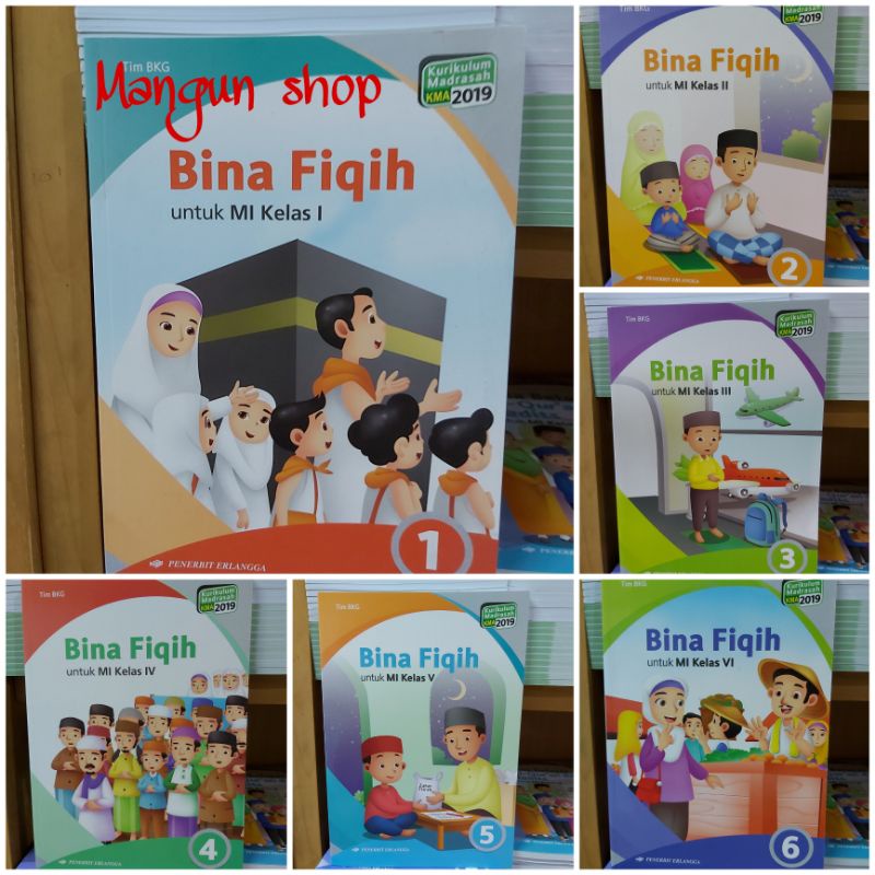 Buku Bina FiQih MI Kelas 1,2,3,4,5,6 KMA 2019 Erlangga