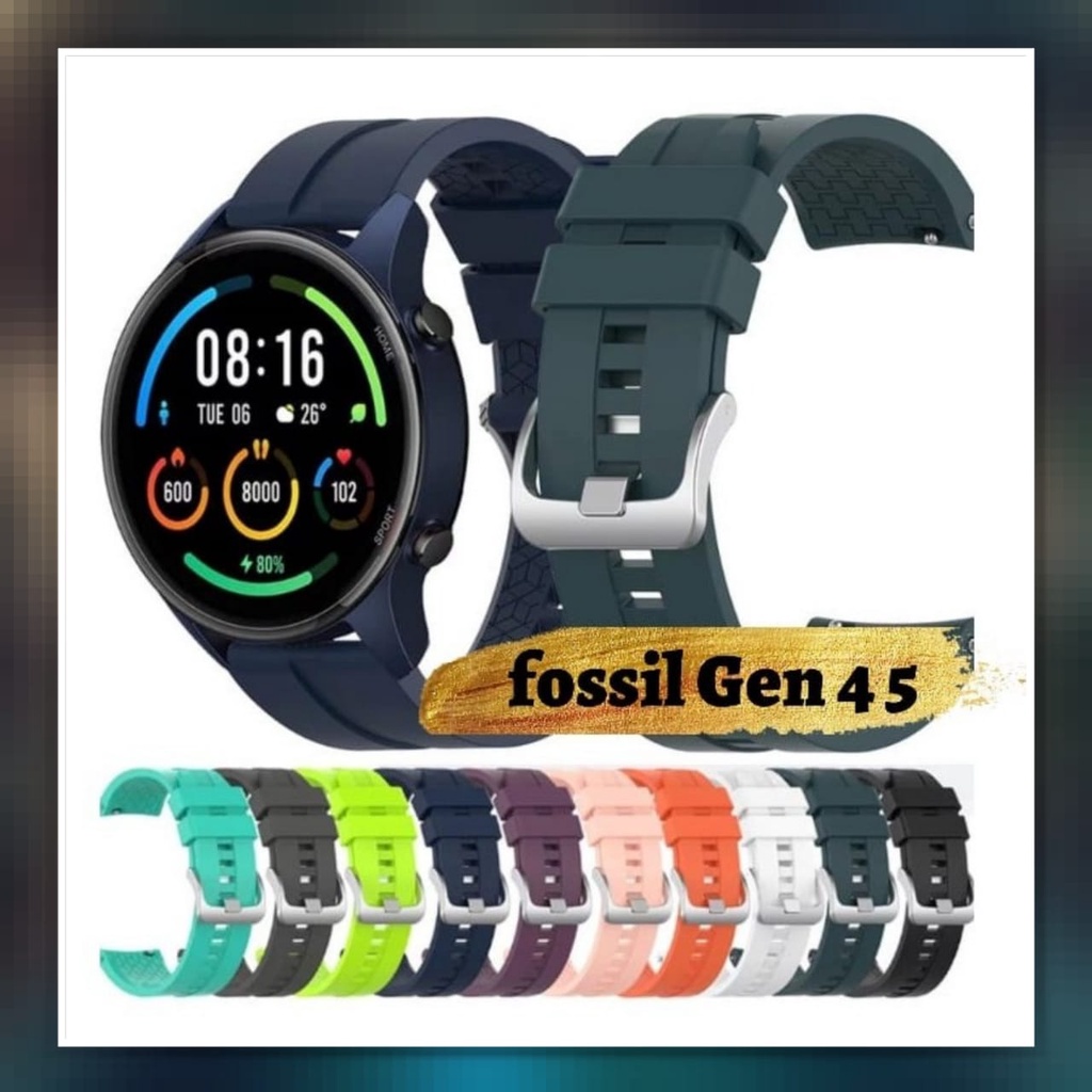 TALI JAM TANGAN STRAP WATCH FOSSIL GEN 4 DAN 5 LUG 22MM - STYLIS LURUS RUBBER 22MM SMARTWATCH