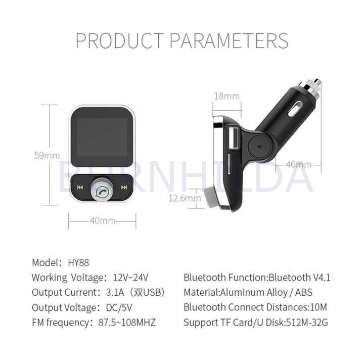 Dual USB Car Charger Wireless Bluetooth FM Transmitter Car Kit mobil motor burnhilda