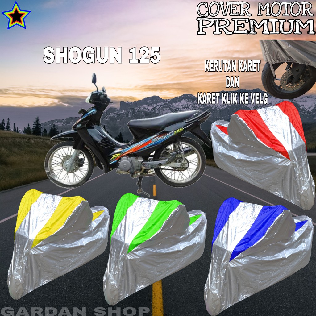 Sarung Motor SHOGUN 125 Silver KOMBINASI Body Cover Shogun PREMIUM