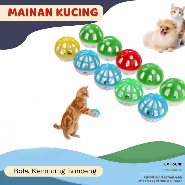 Mainan Kucing Bola Ball Krincing Bunyi Bel Lonceng Pet Cat Toy - 1 pcs